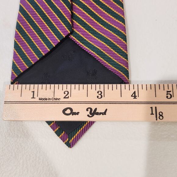 Brooks Brothers Makers Silk Multicolor Striped Neck Tie Business Professional - Picture 5 of 7